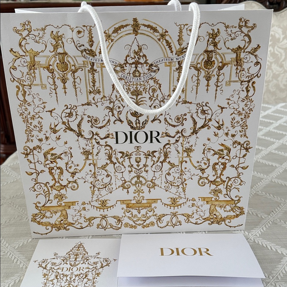 Dior Luxurious Gold and White Bag